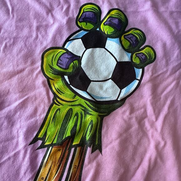 Port Authority Girls Pink Soccer T-Shirt - Size Small - Picture 2 of 3